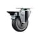Service Caster 4'' Thermo Rubber Wheel Swivel Top Plate Caster with Posi Brake SCC-20S414-TPRB-PLB - alternate 1